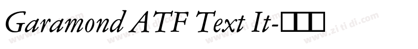 Garamond ATF Text It字体转换